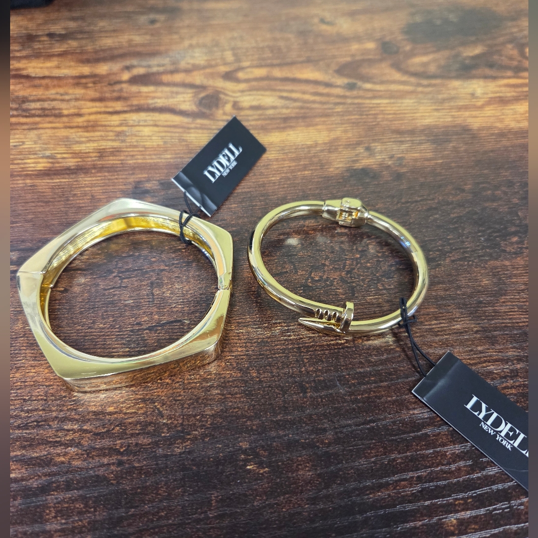 Bogogoldtone Hinged Bracelets Set By Lydell Nyc 10$
